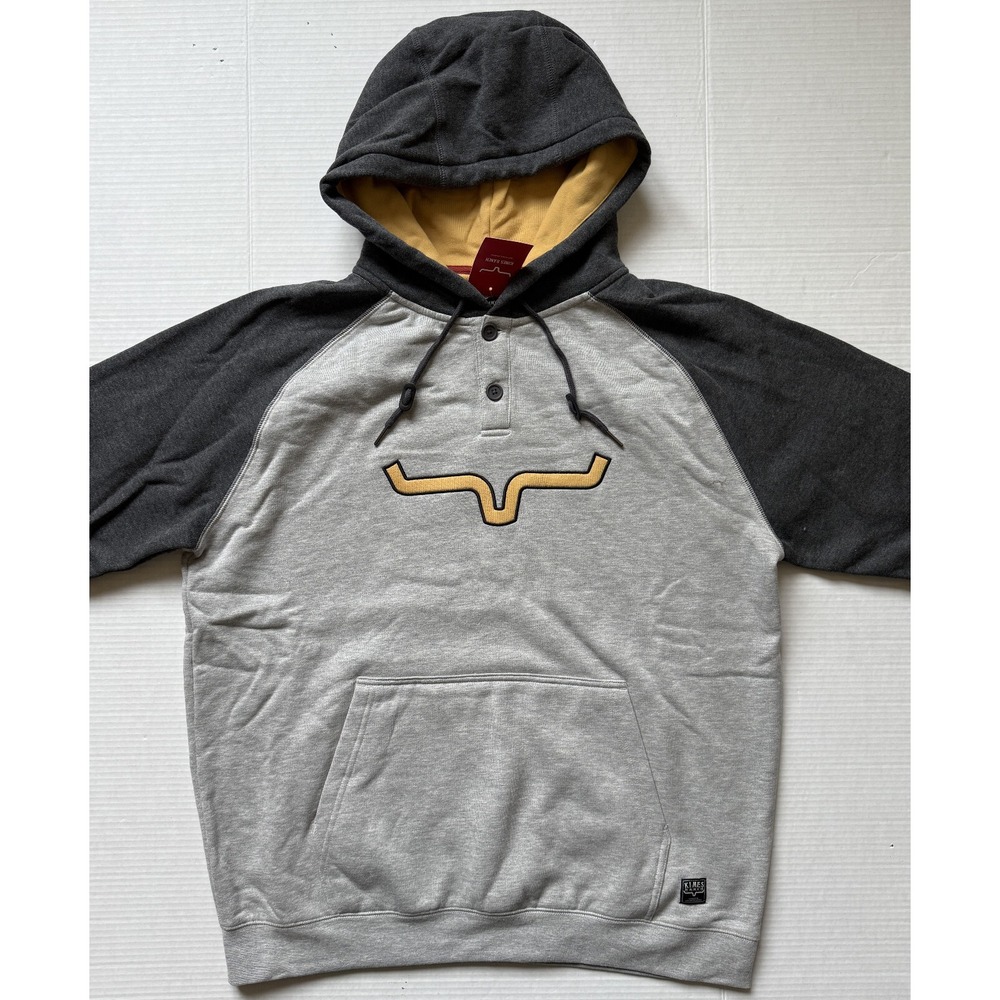 KIMES RANCH Blaze 2 - Men's Gray Heather 1/4 Button‎ Hoodie - Size Large - NWT!